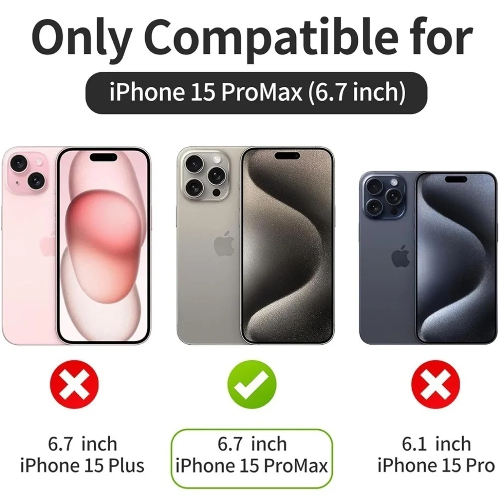 iPhone 15 Pro Max Wallet RFID Blocking Card Holder,Kickstand Shockproof